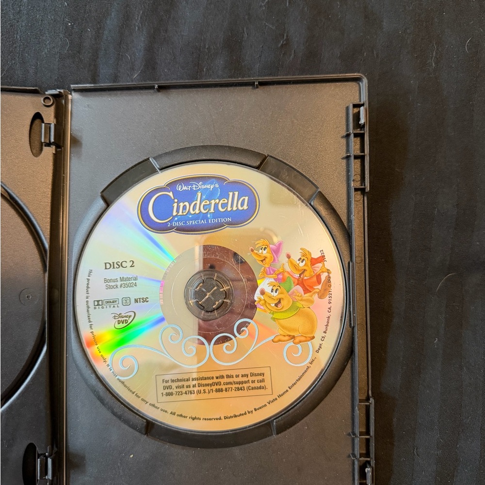 Disney Cinderella Original Classic DVD - Blue and Gold - Picture 4 of 4